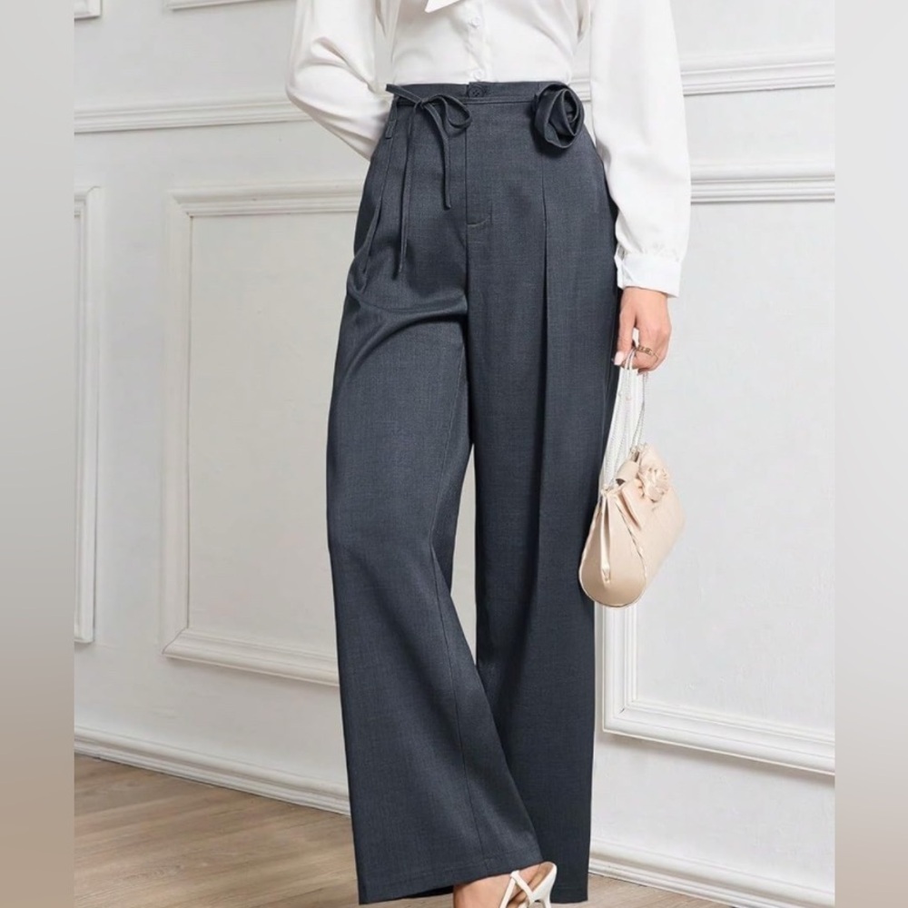 Wide Leg Long Pant for Women Straight Leg Pants - Picture 3 of 6